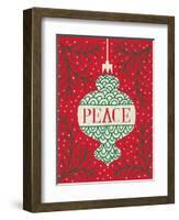Jolly Holiday Ornaments Peace-Michael Mullan-Framed Art Print