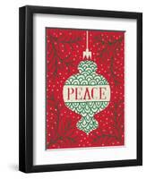 Jolly Holiday Ornaments Peace-Michael Mullan-Framed Art Print