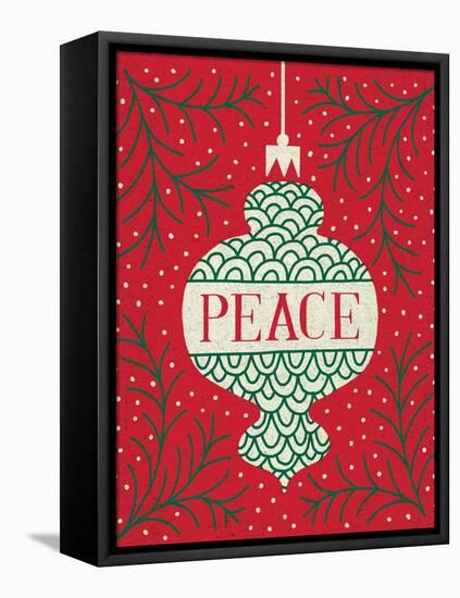 Jolly Holiday Ornaments Peace-Michael Mullan-Framed Stretched Canvas