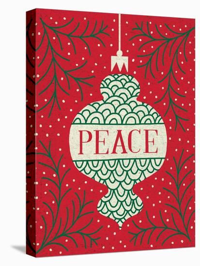 Jolly Holiday Ornaments Peace-Michael Mullan-Stretched Canvas