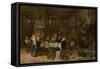 Jolly Party-Jan Steen-Framed Stretched Canvas