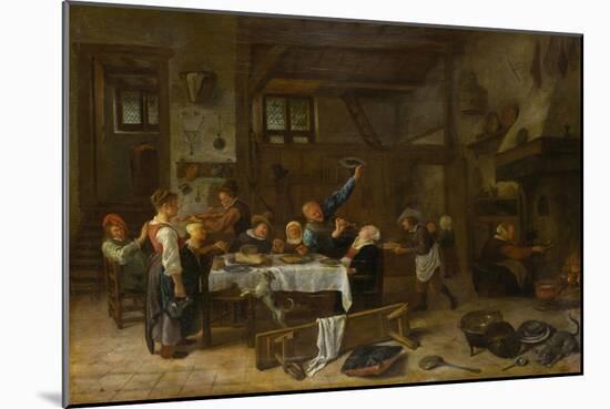 Jolly Party-Jan Steen-Mounted Giclee Print