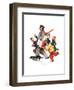 Jolly Postman-Norman Rockwell-Framed Giclee Print