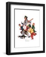 Jolly Postman-Norman Rockwell-Framed Giclee Print