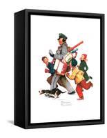 Jolly Postman-Norman Rockwell-Framed Stretched Canvas