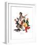 Jolly Postman-Norman Rockwell-Framed Giclee Print