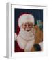 Jolly Saint Nick with Starry Night-Walt Johnson-Framed Art Print