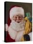 Jolly Saint Nick-Walt Johnson-Stretched Canvas