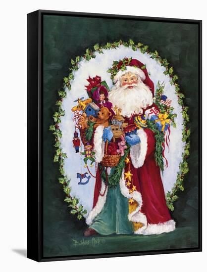 Jolly Saint Nick-Barbara Mock-Framed Stretched Canvas