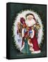 Jolly Saint Nick-Barbara Mock-Framed Stretched Canvas