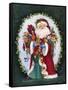 Jolly Saint Nick-Barbara Mock-Framed Stretched Canvas