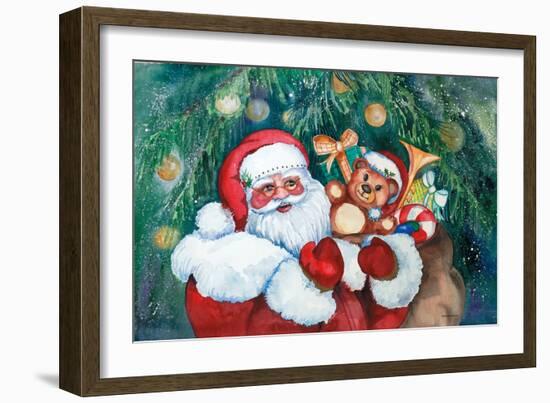 Jolly Santa-Kathleen Parr McKenna-Framed Art Print
