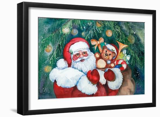 Jolly Santa-Kathleen Parr McKenna-Framed Art Print