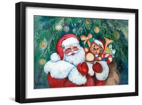 Jolly Santa-Kathleen Parr McKenna-Framed Art Print