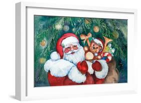 Jolly Santa-Kathleen Parr McKenna-Framed Art Print