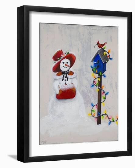 Jolly Snow Woman-Tiffany Hakimipour-Framed Art Print