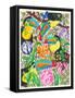 Jolly Toucans and Parrot Tulips-Isabelle Brent-Framed Stretched Canvas