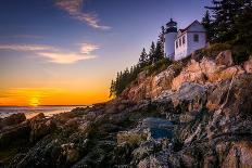 Bass Harbor Lighthouse at Sunset, in Acadia National Park, Maine.-Jon Bilous-Photographic Print