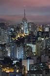 Sao Paulo Skyline at Night, Brazil.-Jon Hicks-Photographic Print
