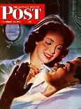 "Naval Officer & Woman," Saturday Evening Post Cover, August 8, 1942-Jon Whitcomb-Giclee Print