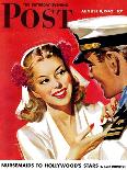 "Naval Officer & Woman," Saturday Evening Post Cover, August 8, 1942-Jon Whitcomb-Premium Giclee Print