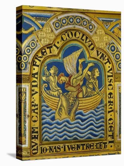 Jonah and the Whale, Verdun Altar, Begun 1181, Enamel-Nicholas of Verdun-Stretched Canvas