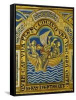 Jonah and the Whale, Verdun Altar, Begun 1181, Enamel-Nicholas of Verdun-Framed Stretched Canvas