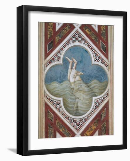 Jonah and the Whale-Giotto di Bondone-Framed Art Print