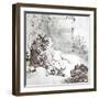 Jonah at the Walls of Niniveh, Mesopotamia, Pen and Brown Ink Drawing-Rembrandt van Rijn-Framed Giclee Print