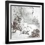 Jonah at the Walls of Niniveh, Mesopotamia, Pen and Brown Ink Drawing-Rembrandt van Rijn-Framed Giclee Print