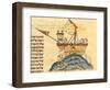 Jonah Eaten by the Whale, from a Hebrew Bible, 1299-Joseph Asarfati-Framed Giclee Print