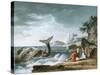 Jonah Having Been Vomited Out by the Whale onto Dry Land-Claude Joseph Vernet-Stretched Canvas