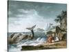 Jonah Having Been Vomited Out by the Whale onto Dry Land-Claude Joseph Vernet-Stretched Canvas