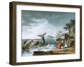 Jonah Having Been Vomited Out by the Whale onto Dry Land-Claude Joseph Vernet-Framed Giclee Print