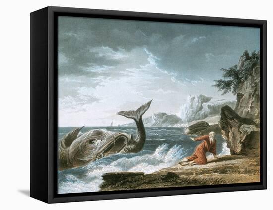 Jonah Having Been Vomited Out by the Whale onto Dry Land-Claude Joseph Vernet-Framed Stretched Canvas