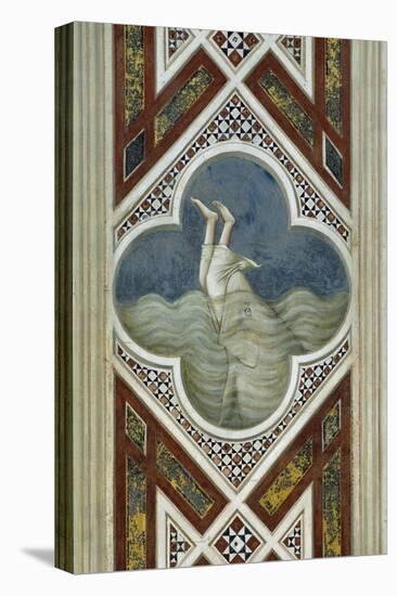 Jonah Swallowed by Whale, Detail from Life and Passion of Christ, 1303-1305-Giotto di Bondone-Stretched Canvas