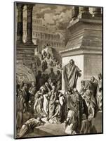 Jonah Telling of Nineveh's Coming Vanquishment-Gustave Doré-Mounted Giclee Print