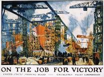 On the Job for Victory, c.1918-Jonas Lie-Art Print