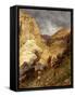 Jonathan and the Philistines - Bible-William Brassey Hole-Framed Stretched Canvas