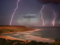 Thunderstorm and Orange Clouds at Sunset-Jonathan Hicks-Photographic Print