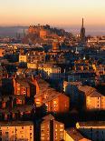 Edinburgh Castle and Old Town Seen from Arthur's Seat, Edinburgh, United Kingdom-Jonathan Smith-Framed Stretched Canvas
