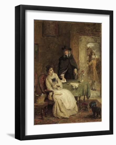 Jonathan Swift and Vanessa, 1881-William Powell Frith-Framed Premium Giclee Print