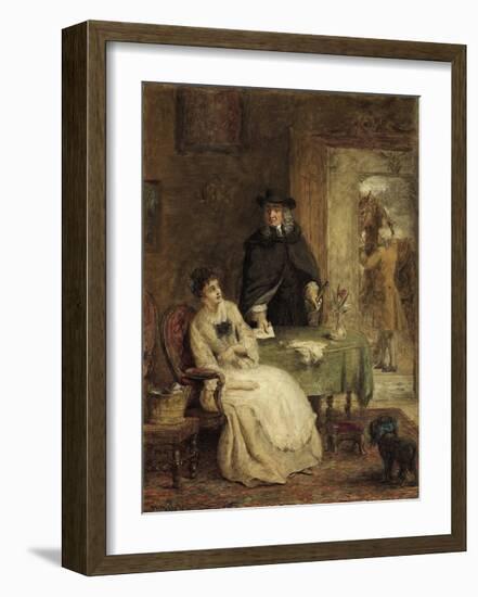 Jonathan Swift and Vanessa, 1881-William Powell Frith-Framed Premium Giclee Print