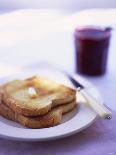 Two Slices of Toast with Butter and Strawberry Jam-Jonathan Syer-Photographic Print