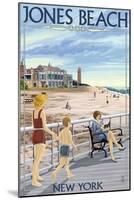 Jones Beach Scene, New York-Lantern Press-Mounted Art Print