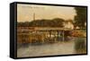 Jones' Bridge, Guilford, Connecticut-null-Framed Stretched Canvas