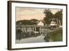 Jones' Bridge, Guilford, Connecticut-null-Framed Art Print