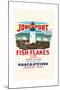 Jonesport Fish Flakes-null-Mounted Art Print