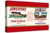 Jonesport Fish Flakes-null-Stretched Canvas