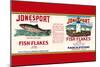 Jonesport Fish Flakes-null-Mounted Art Print